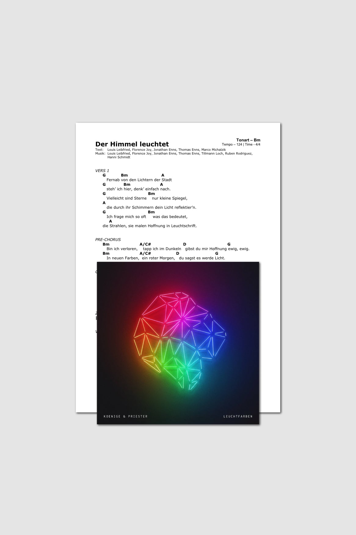 Leuchtfarben - Noten / Chordsheets